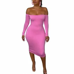 038-Kleid Midi von einem Mann mit Stehkragen für Damen, sexy Kleid in Rosa, Schwarz, verstellbar, verstellbar, für Feste f8cU#