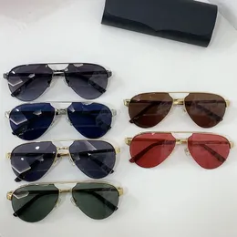 男性ホットセラーブランドSantos De Designer Sunglasses Classic Pilot Metal Frame Gold Fashion Sunglasses for Men and Women UV400 Original Box CT0386S