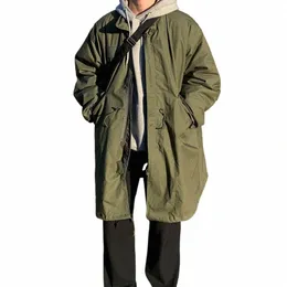 Trenchrock män vadderad jacka koreanska dragkammare lösa tjocka parkas vinter blixtlåsficka fast casaco masculino casual ytterkläder r1l4#