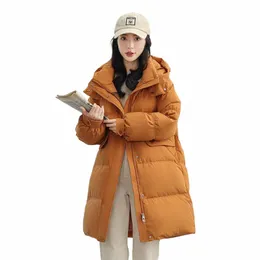 2023 neue Winter Parka Mid-länge Unten Mantel Frauen Weiße Ente Dicke Warme Jacke Fi Mit Kapuze Puffer Winddicht Schnee mantel B91 B7ue #