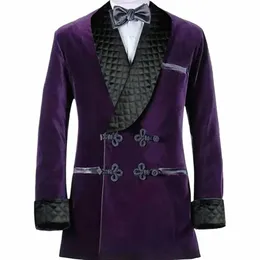 new Veeteen Men's Suit Jacket Fiable Chinese Knot Butt Large Lapel Male Blazer Single Piece r9DH#