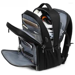 백팩 패션 트렌드 남성용 럭셔리 사업 USB 17.3 컴퓨터 백백 학생 학교 주머니 여행 어깨 가방 데이 팩 볼소