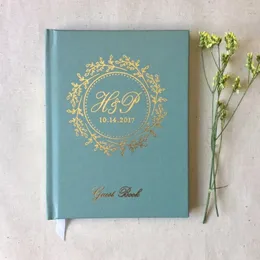 Party Supplies Real Foil Wedding Guest Book #9 - W twardej książce gości Książki Zamodem spersonalizowane książki gości