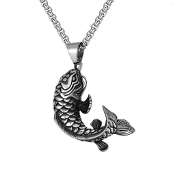 Chains Necklaces Carp Personalized Retro Environmentally Friendly Souvenir Stainless Steel Koi Accessories