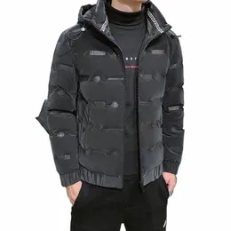 Uomini canada giù inverno giacca calda con cappuccio fitto bombardiere militare con cappuccio grande cappotto a vento a vento a vento casual nuovo v5x8#