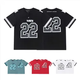 Novo designer camiseta masculina camiseta de cor clara camiseta de luxo hip-hop roupas de rua camiseta número 22 impresso algodão de alta qualidade casual curto bola terno camiseta yyg