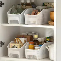 Butelki do przechowywania lodówki pudełko żywności przezroczyste plastikowe szuflady organizator lodówki pojemniki na kosza do spiżarni zamrażarki