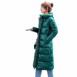 Inverno novo brilhante fino ajuste e quente mulheres para baixo casaco cott à prova de vento casaco fi mulheres parkas senhora formal casaco v9h9 #