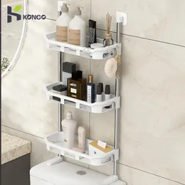 Shelf Above The Toilet Tank Bathroom Organizer Punch-free Storage Rack Bathroom Shelf Shampoo Tray Stand Bathroom Accessories 240318