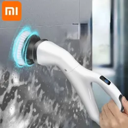 Crafts Xiaomi Elektrische Reinigungsbürste für den Haushalt, wiederaufladbarer elektrischer Rotationsschrubber mit abnehmbarem Kopf, Küchen-WC-Reinigungswerkzeug