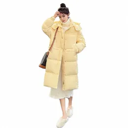 LG Inverno Parka Giacca da donna di grandi dimensioni allentato bianco anatra giù cappotti casual con cappuccio Fiable Outwear Puffer Parka B137 U1RL #