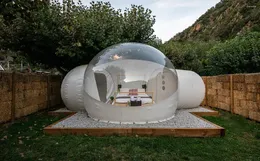 Çadırlar ve barınaklar tanıtımı! Çift Odalar Kabarcık Çadır Özelleştirilmiş Logo Iglo Fan Clear Tree Dome House El Camping