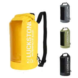 BASS Luckstone Camping escursionismo in PVC Borsa asciutta pacchetto di zaino impermeabile sacchetto impermeabile per mobile a doppia spalla 20l