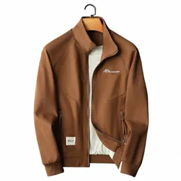 vintage Brown Letter Jacket Casual Preppy Varsity Coat Men's Spring Autumn Hoodl Zipper Jacket Fi Handsome Outwear Men W3Pr#