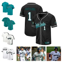 Coastal Carolina 22 Graham Brown 53 Derek Bender 5 Payton Eeles 6 Nick Lucky Baseball Jersey 17 Caden Bodine 3 Ty Dooley 18 Chad Born 16 Zack Beach 7 Blake Barthol Custom