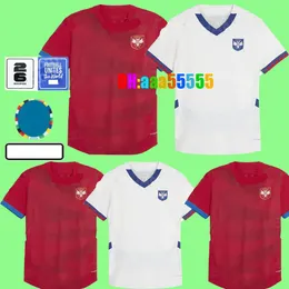 SERBIA Maglie da calcio Club Set completi 2024 Euro Cup Srbija Nazionale Squadra Casa Trasferta SERGEJ MITROVIC Maglie da calcio Kit VLAHOVIC PAVLOVIC TADIC MILENKOVIC ZIVKOVIC