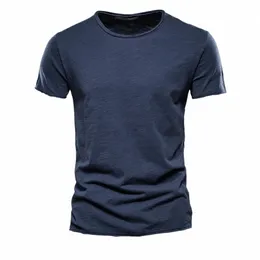 quality 100% Cott Men T-shirt Fi Cut Design Slim Fit Soild Men's t-shirt Tops Tees Brasil Short Sleeve T Shirt For Men W0VW#