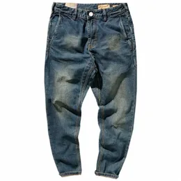 Four Seas New American Retro Heavyweight Denim Jeans Men's Fi Pure Cott Wed Old Casual Tapered Straight Pencil Pants b8Mq #