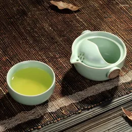 Cups Saucers Drinkware Teaware Ceramic Teapot Travel Tea Set Convenience Office Ruyao Teaset