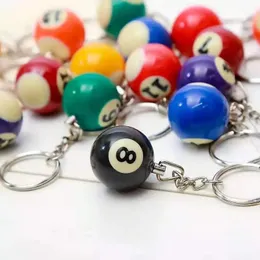 25mm Lucky Differet Color Billiard Ball Keychain Gifts Snooker Tabell nr 8 Black Ball Key Rings Snooker Cue Accessories 240315