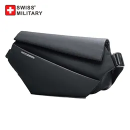 Schweizer militärisches neues Crossbody Mode -Männer schwarzer wasserdichtes Brustbezirk Minimalistischer Schlinge -Umhängetaschen kühle Tasche