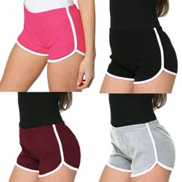 Verão feminino cott yoga shorts exercício bicicleta sexy casual pijamas shorts golfinho t01a #