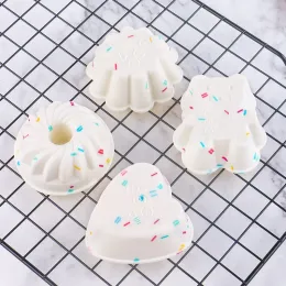 1pc Silikon Kek Kalıp Yuvarlak Muffin Cupcake Pişirme Kalıpları Mutfak Pişirme Pişirme Makinesi DIY Kek Dekorasyon Araçları