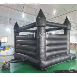 Free Delivery outdoor activities 13x13ft black inflatable bouncer halloween bounce house for party001