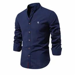 Aiopeson Neue Frühling Cott Social Shirt Männer Einfarbig Hohe Qualität LG Sleeve Shirt für Männer Revers Lässig Sozialen männer Shirts N2s9 #