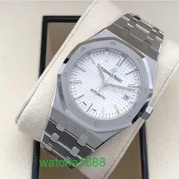 Moissanite AP Wristwatch Mens Watch Royal Oak 시리즈 37mm 직경 날짜 표시 정밀 강철 자동 기계식 캐주얼 럭셔리 시계 15450