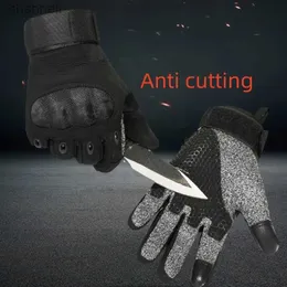 Tactical Gloves Level 5 Professional Anti-cutting Anti-stab Full Finger Men Special Forces Combat Glove YQ240328