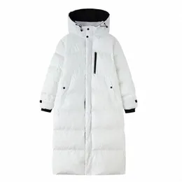 Зимние женские пуховики Белые мешковатые утолщенные теплые пальто с капюшоном в Корейском стиле Fi Boutique Одежда Пуховики с пузырьками h5c1 #
