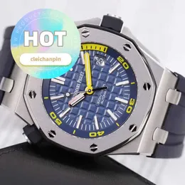 AP腕時計クロノグラフロイヤルオークシリーズ15710st OO Precision Steel 42mmゲージ自動メカニカルウォッチA027CA.01/青顔