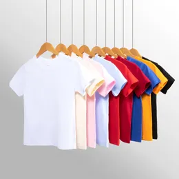 T-shirt per bambini girocollo in cotone a maniche corte per ragazzi e ragazze estivi, abbigliamento per bambini, modello personalizzato