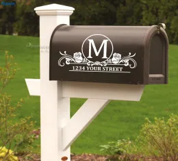Adesivos conjunto de 2 endereços de caixa de correio personalizados decalque de vinil adesivos caixa de correio decoração de vinil caixa de correio apelação decalques números de casa f799