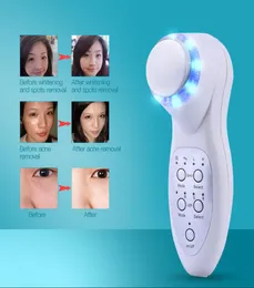Ultrasound Ultrasonic 7 Colors LED Pon Antiaging Wrinkle Skin Care Therapy Facial Massager Device Portable Home Use Instrument9023167
