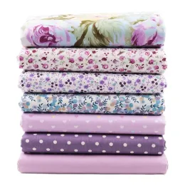 Fabric 7pcs/Lot Bundle Purple Series Fring Cotton Frint