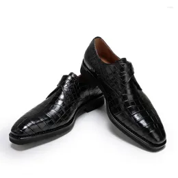 Sukiej buty Weitasi Przyjazd krokodyl skórzany mężczyźni Czysty manualny gumowy podeszerze, dzięki czemu męski biznes jest formalny12