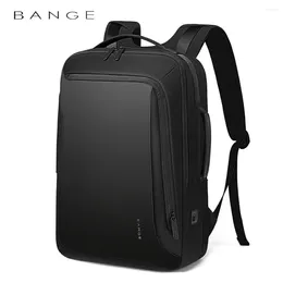 Zaino Bange Laptop da 15,6 pollici per uomo Zaino funzionale idrorepellente con porta di ricarica USB Zaini da viaggio uomo