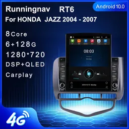 9.7 "Honda fit caz 2004-2007 için yeni android Tesla tipi araba DVD Radyo Multimedya Video Player Navigation GPS RDS DVD Carplay yok Android Otomatik Direksiyon Simidi Kontrolü