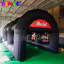 Раскрытая цветовая реклама надувной туннельной палатки надувная арка палатка Черный шатер для мероприятия на открытом воздухе
