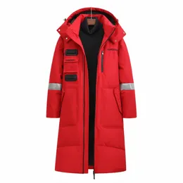 2021 New Winter Lg Down Coat 남자 후드 가루 따뜻한 두꺼운 파카 단색 후드 수컷 다운 재킷 두꺼운 스트리트웨어 크기 4xl 04jk#