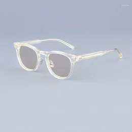 Óculos de sol loucura moda acetato masculino japonês e estilo coreano quadrado retro designer de alta qualidade polarizado ao ar livre mulheres