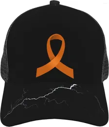 Ball Caps Męski Baseball Baseball Capacious oddychająca siatka Regulowana Trucker Hat Areukemia Awareness Orange Wstążka