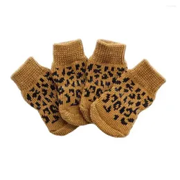 Dog Apparel Pet Socks For Dogs Cozy Anti-slip Shoes Durable Winter Protector Cute Cartoon Knits Small Warm Soft