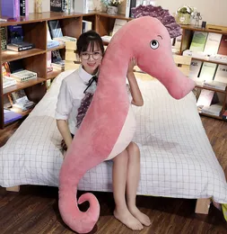 كرارون لطيف Seahorse Plush Toy Giant مرافقة وسادة نوم وسادة ملونة سرير سرير دمية كبيرة للأطفال هدية فتاة DY56341414