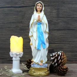 Heykeller Kutsanmış Bakire Mary Heykeli, Katolik Dini Heykelcik Hediyesi Şükran Günü Noel Dekorasyonu, Lourdes Lady Virgin Heykeli