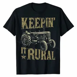 Kee it Rural Engraçado Trator Fazenda Trator Fr Presente Homens T-Shirt T Shirt para Homens Estilo Simples Tees Plain Impresso Cott m2mX #