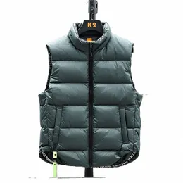 men's Down Vest Winter Warm White Duck Down Puffy Padded Waistcoat Fiable Windproof Thick Jacket Outwear Male Clothes 572G#