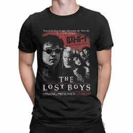 Sホラー映画The Lost Boys、Fristeded、Vampire、Pure Cotts Topsレジャー半袖クルーネックTシャツユニークなTシャツ＃